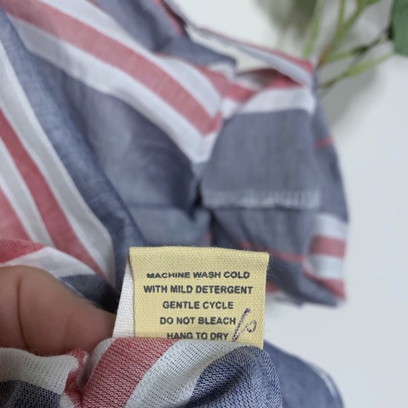 NWOT Love Notes Button Up Striped Top - Picture 8 of 8